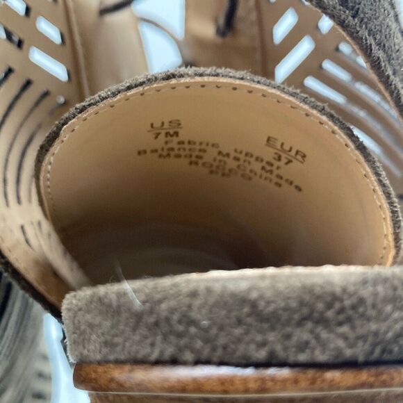 Sam Edelman Rocco Booties Peep Toe Lace-Up Block Heel Sandals 7 - Picture 7 of 9